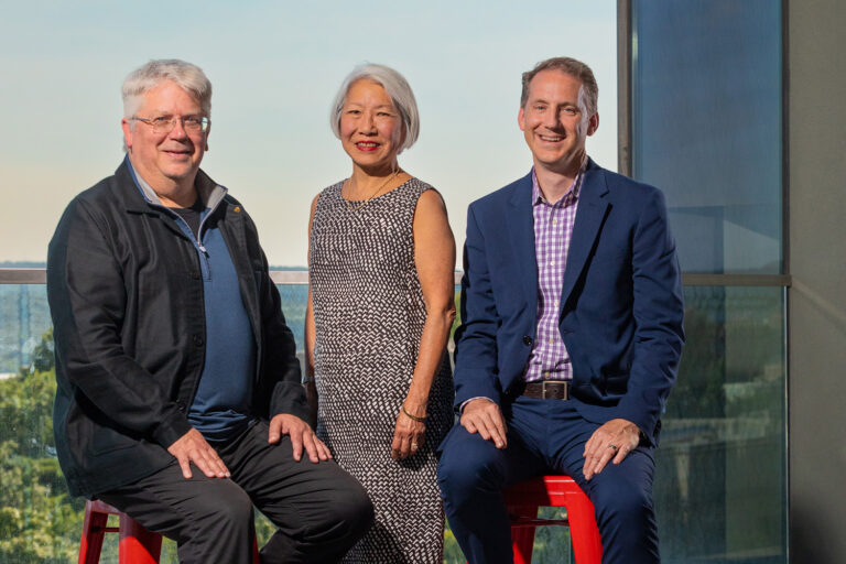 Peter MacKeith, Susan Chin, Rod Bigelow group photo